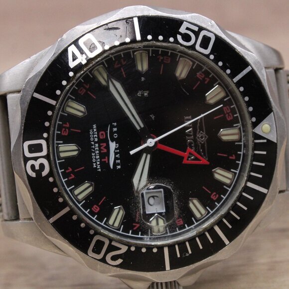 Invicta Watch Pro Diver Mens Silver Tone Stainless Steel Model 6349 1000 FT Date - Picture 7 of 11